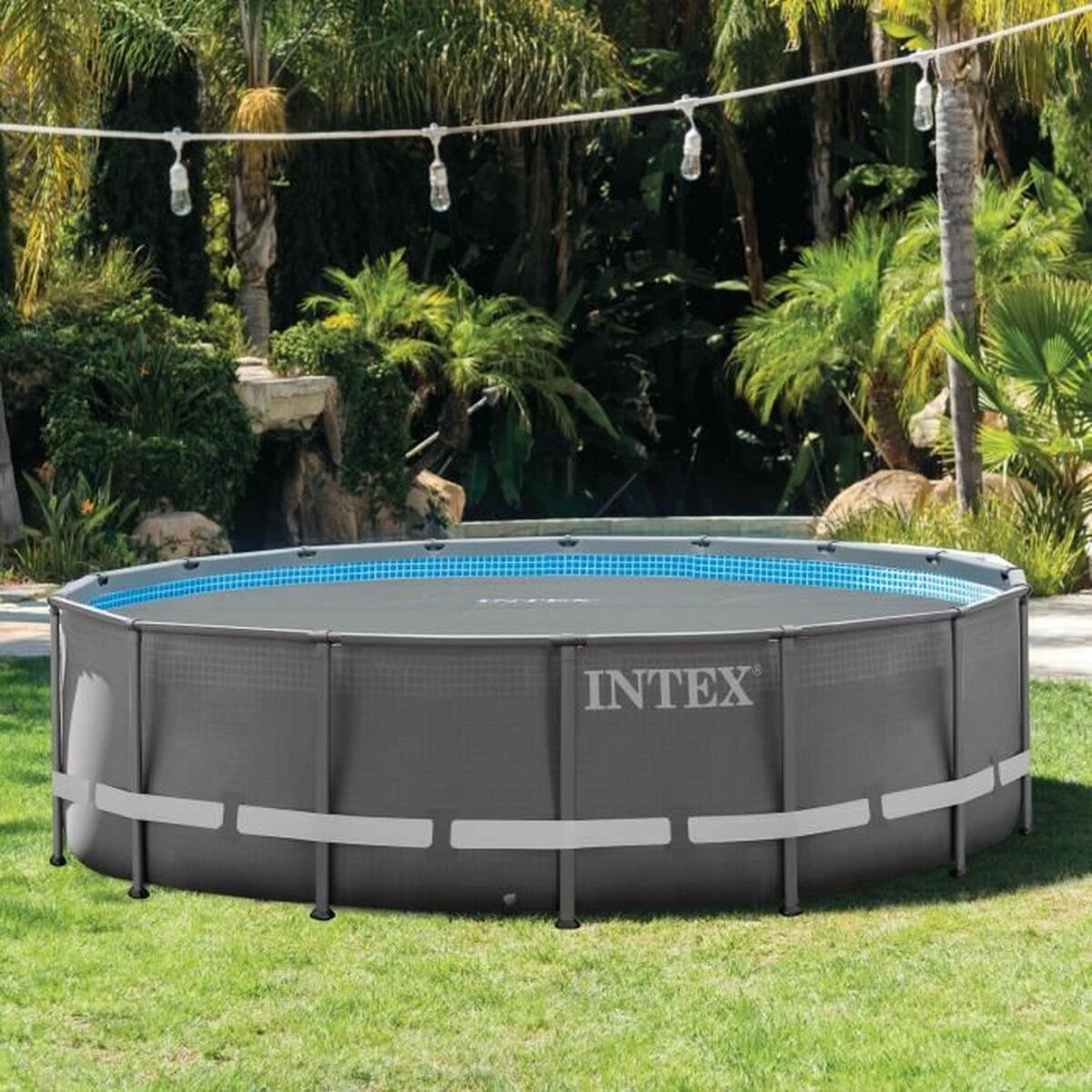 Intex Swimming Pool Cover Intex Bubble Time Utf00142 Grey Circular