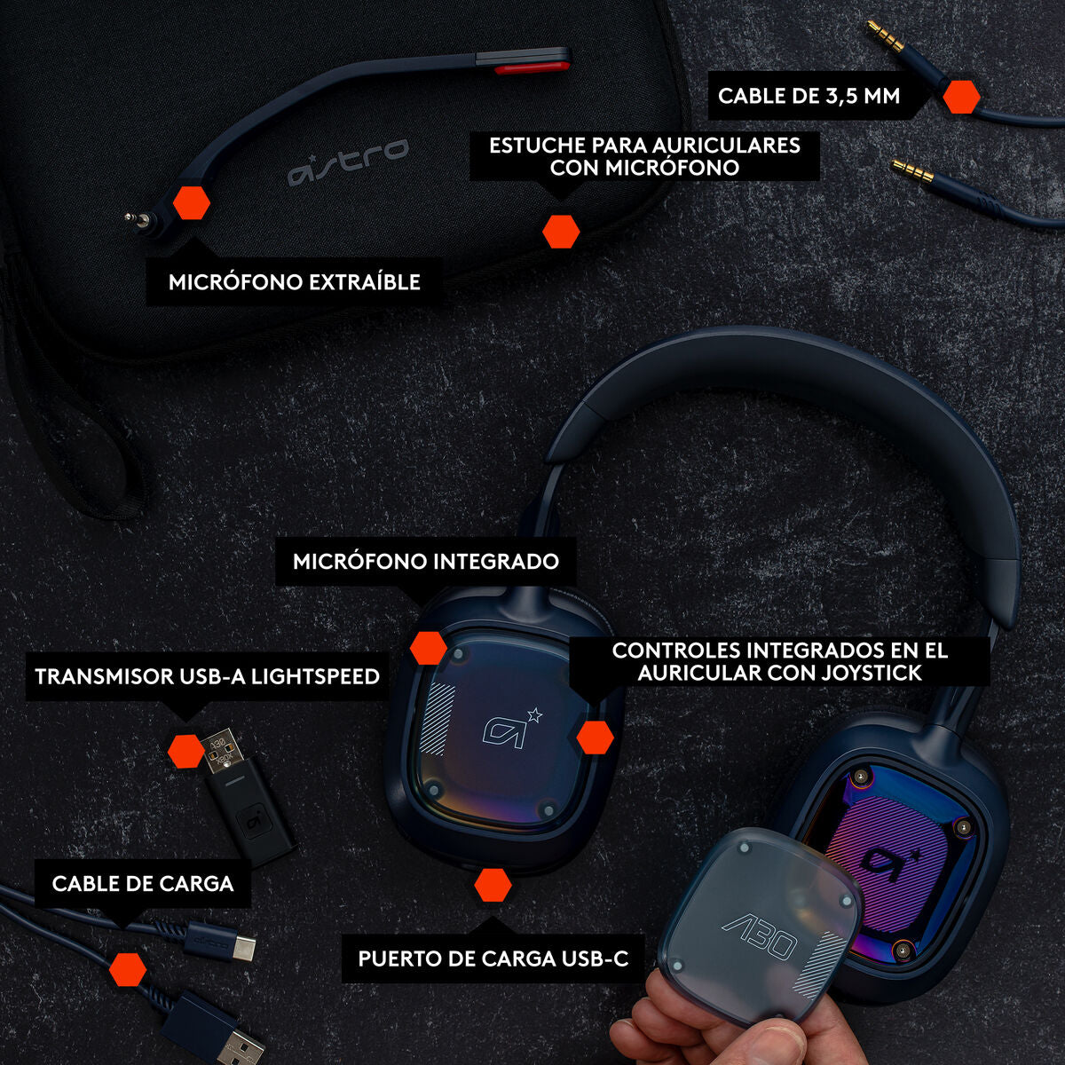 Logitech Headphones Logitech A30 Blue