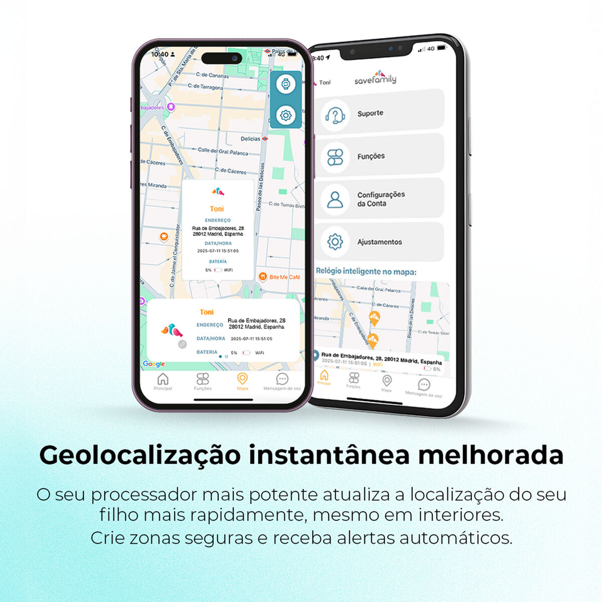 Save Family Smartwatch Save Family Sw+2 B/Sbb 1,44” White Black