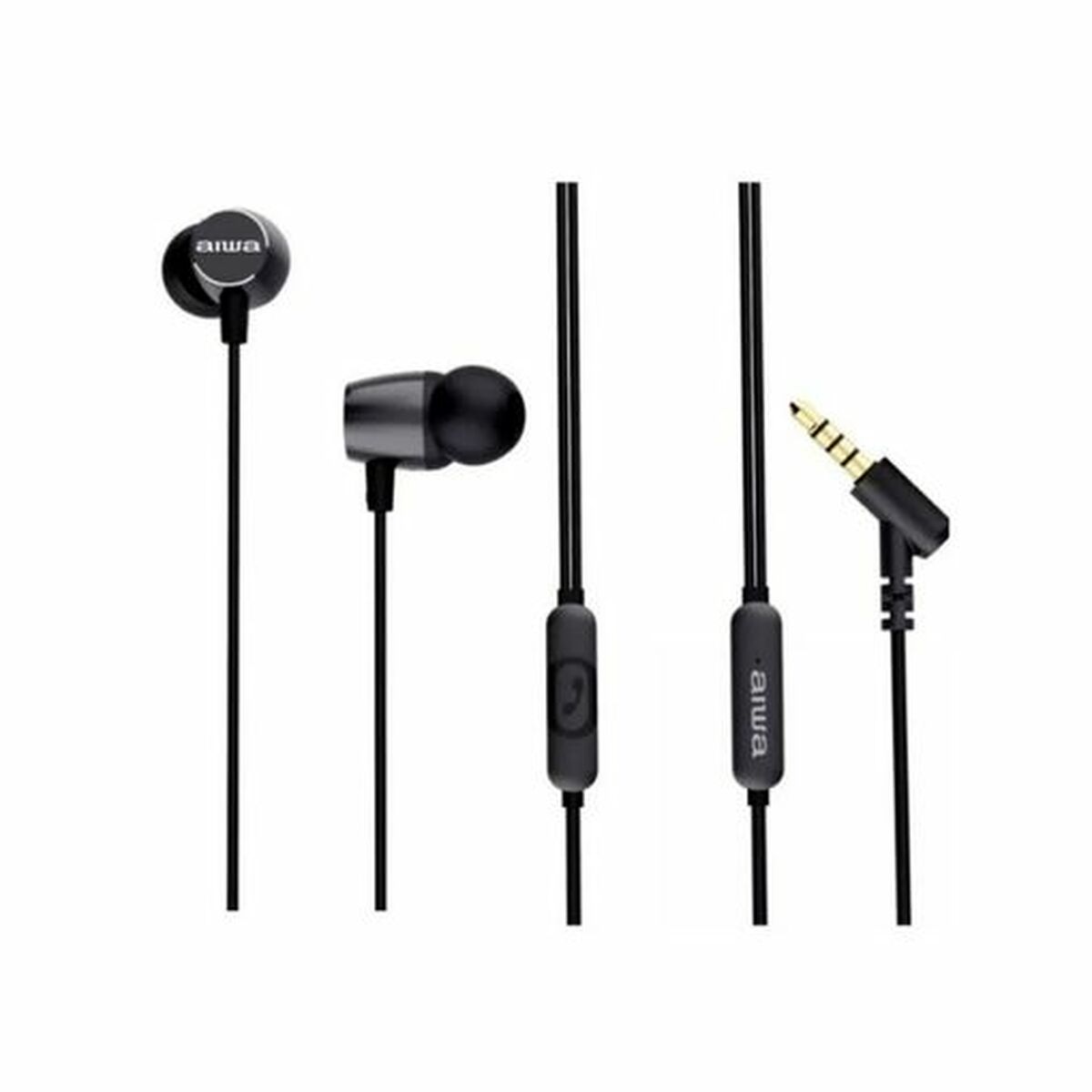Aiwa Headphones With Microphone Aiwa Estm30Bk