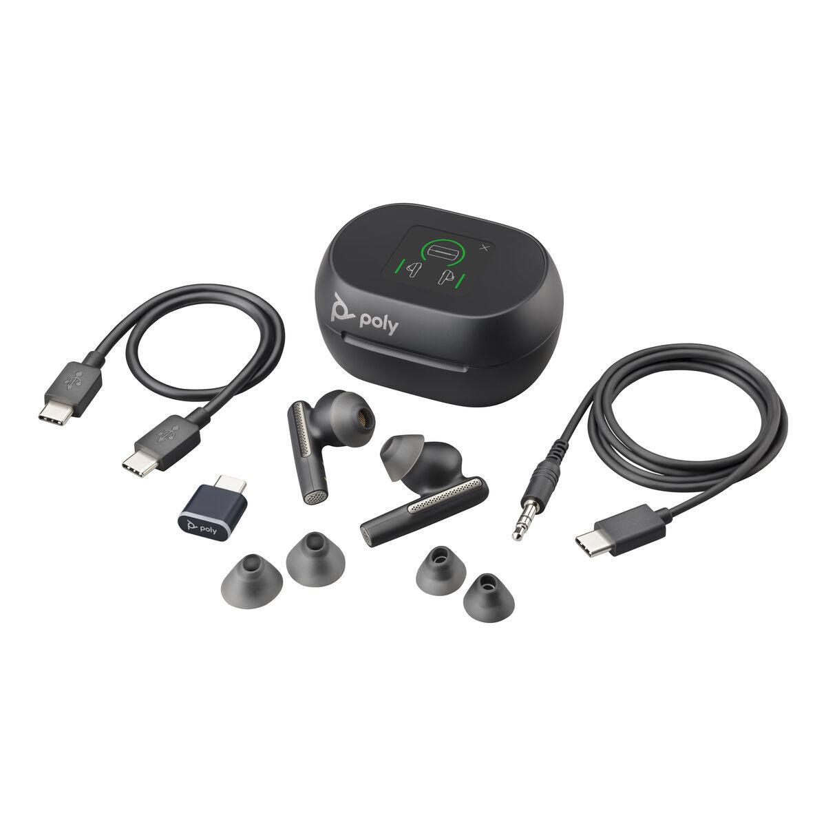 Poly In-Ear Bluetooth Headphones Poly Voyager Free 60+ Uc Black
