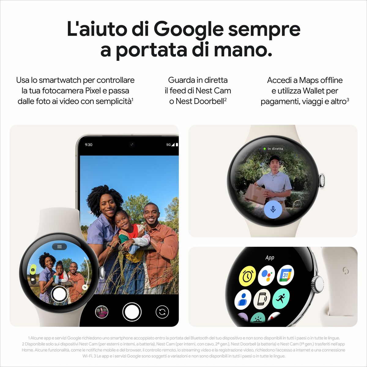 Google Smartwatch Google Pixel Watch 3 45Mm Black 1,4" 45 Mm
