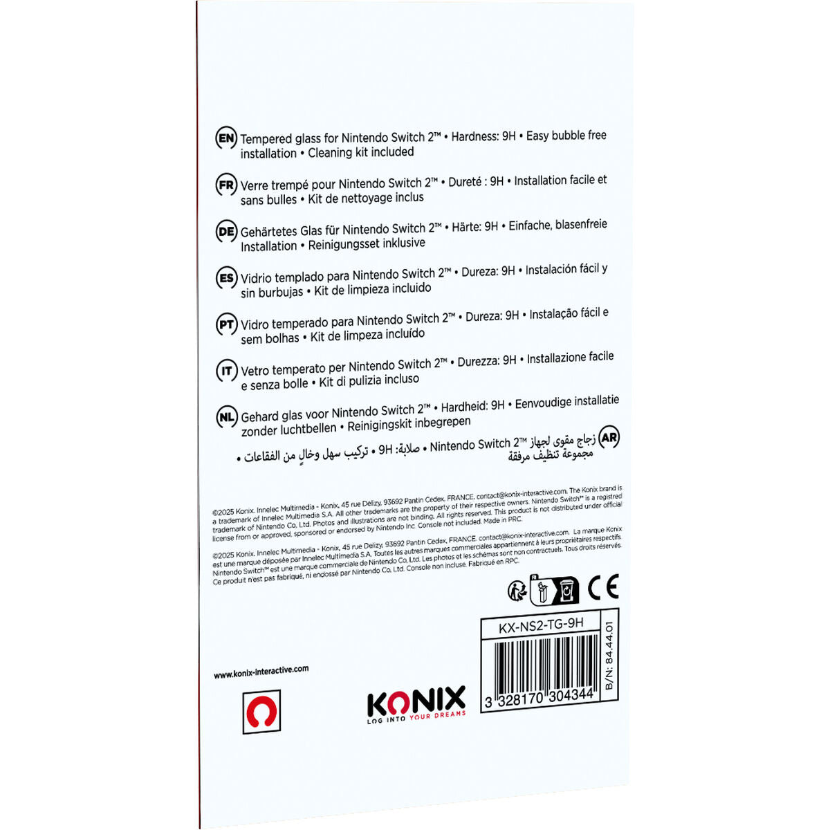 Konix Screen Shield For Nintendo Switch 2 Konix