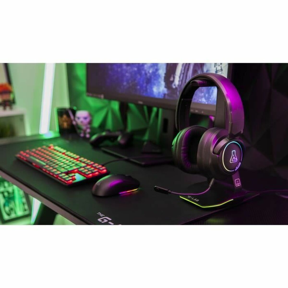 The G-Lab Headphones The G-Lab Korp Iridium Black