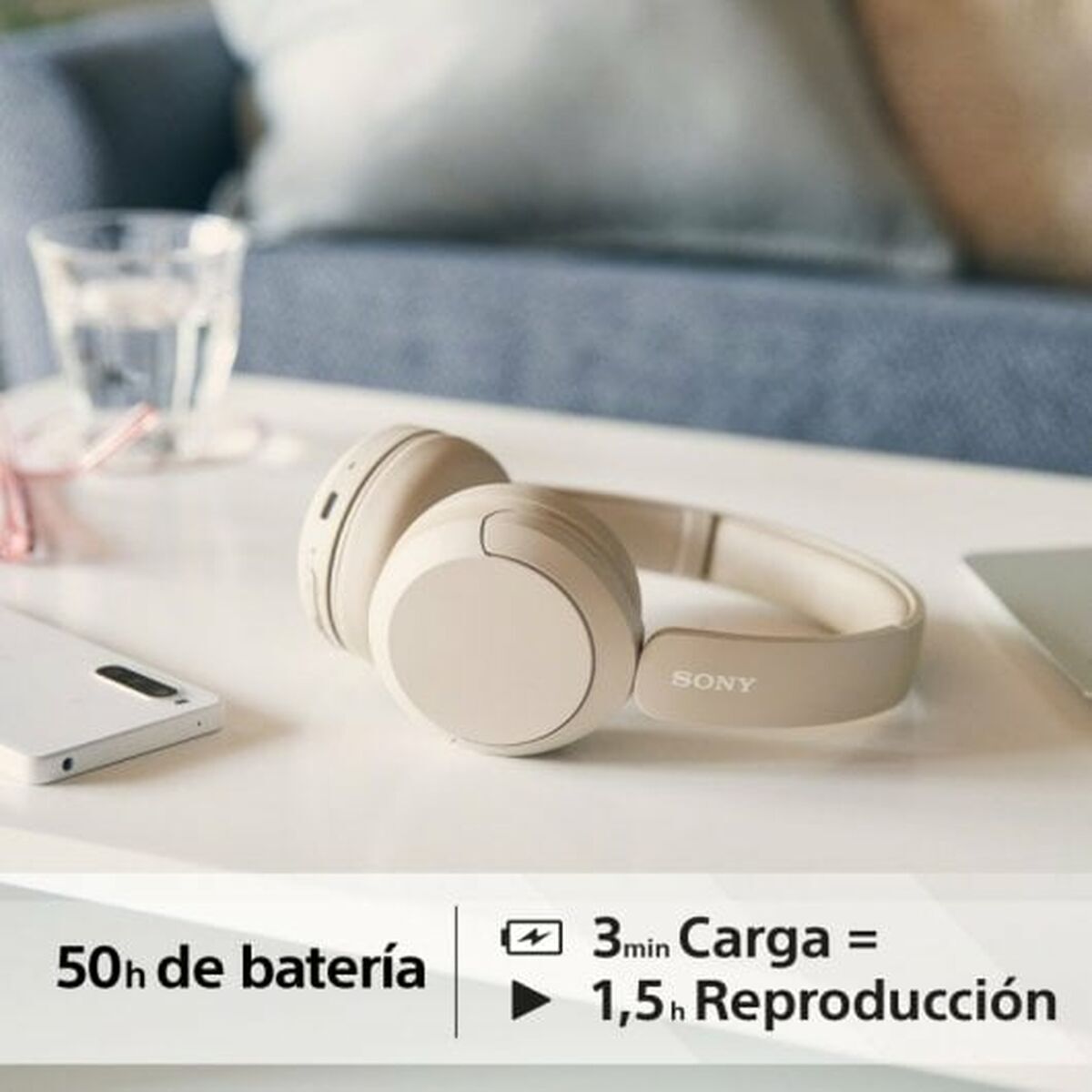 Sony Bluetooth Headphones Sony Wh-Ch520 Cream