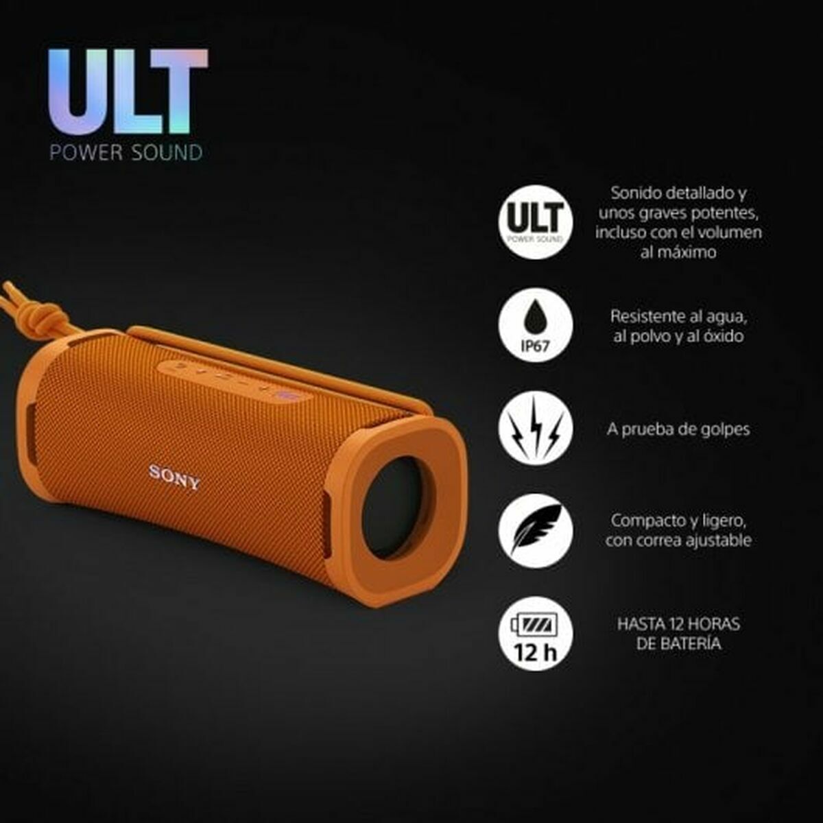 Sony Portable Bluetooth Speakers Sony Srsult10D Black Orange
