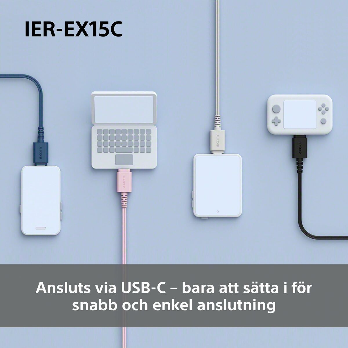 Sony Headphones Sony Ierex15Cw White