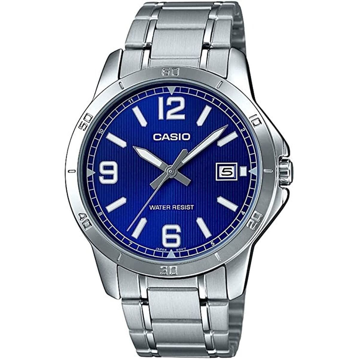 Casio Men's Watch Casio Casual Date Steel - Blue Silver (Ø 41,5 Mm) (Ø 47 Mm)