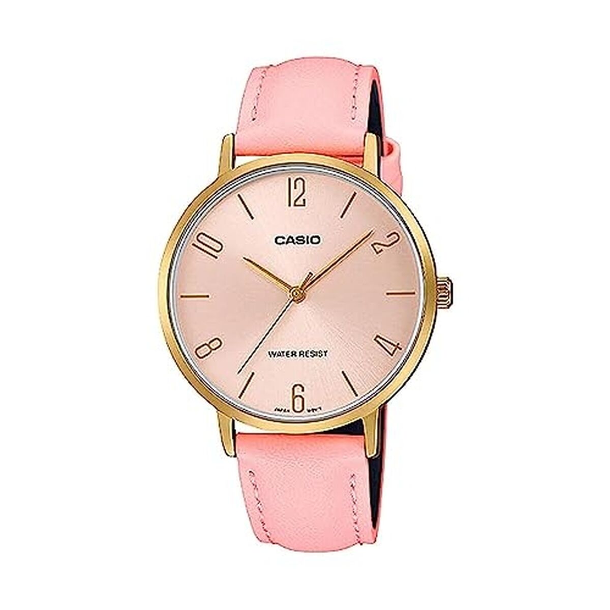 Casio Ladies' Watch Casio Minimal Gold, Leather - Pink (Ø 34 Mm)