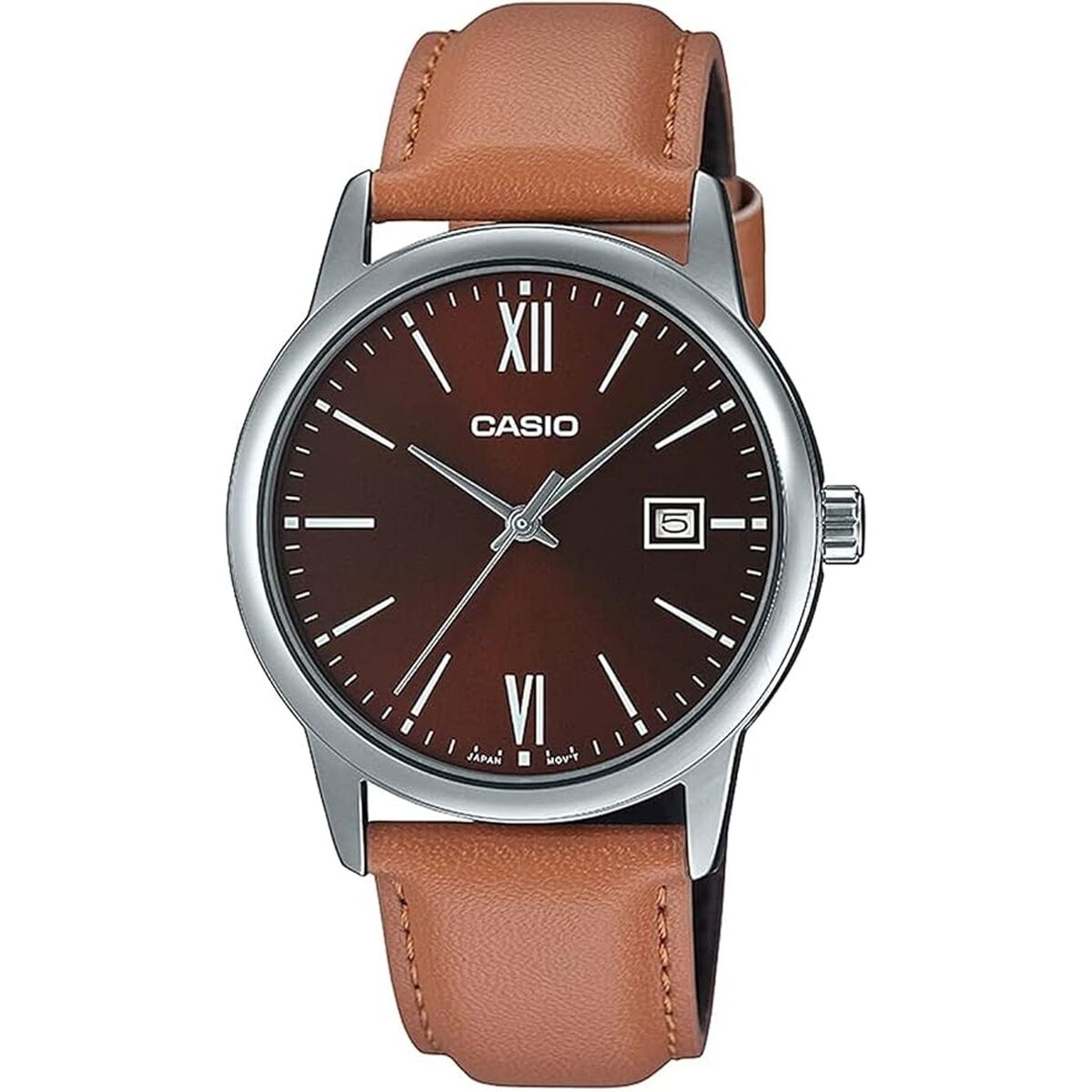Casio Men's Watch Casio Date, Leather - Bronze (Ø 37 Mm)