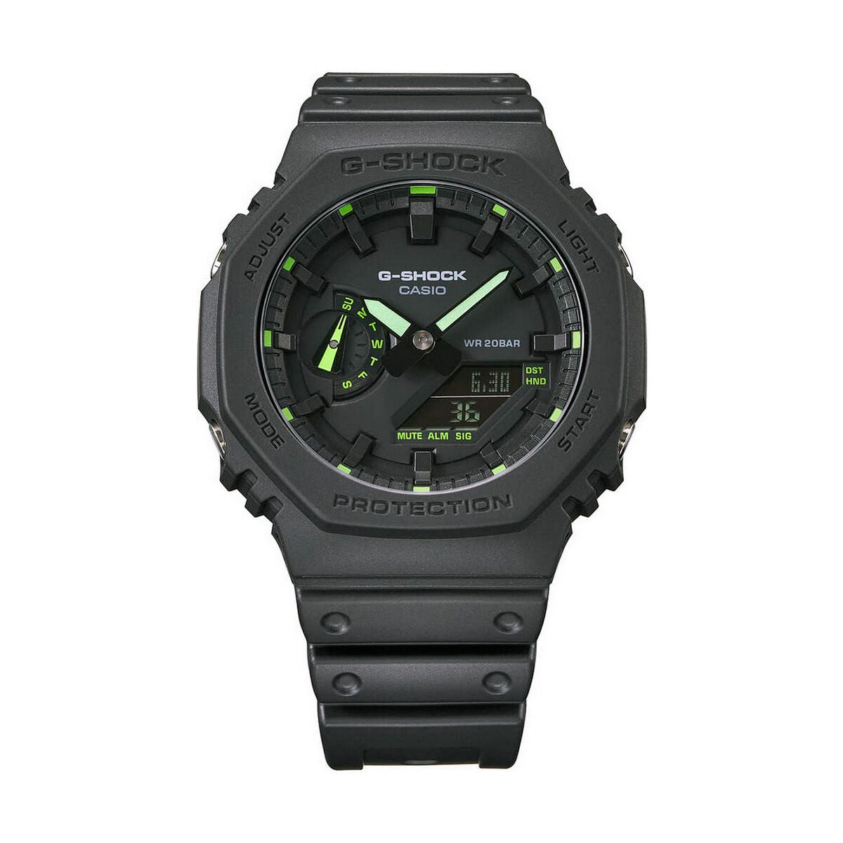 Casio G-Shock Men's Watch Casio G-Shock Oak - Neon Green Index (Ø 45 Mm)