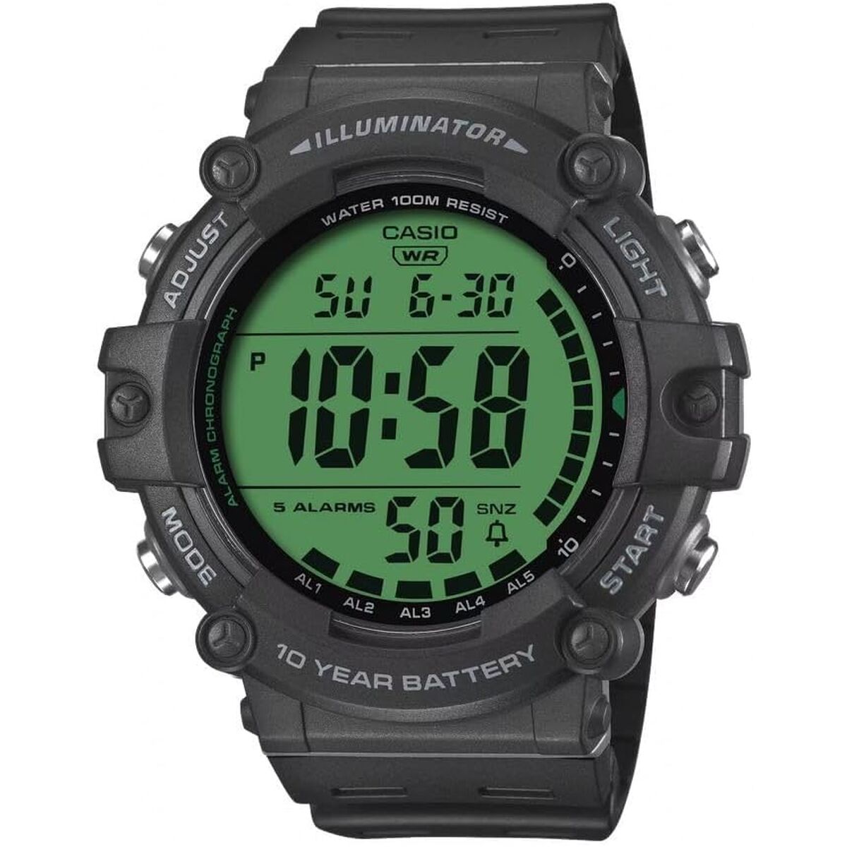 Casio Men's Watch Casio Illuminator Worldtime 10 Years Battery (Ø 51 Mm)