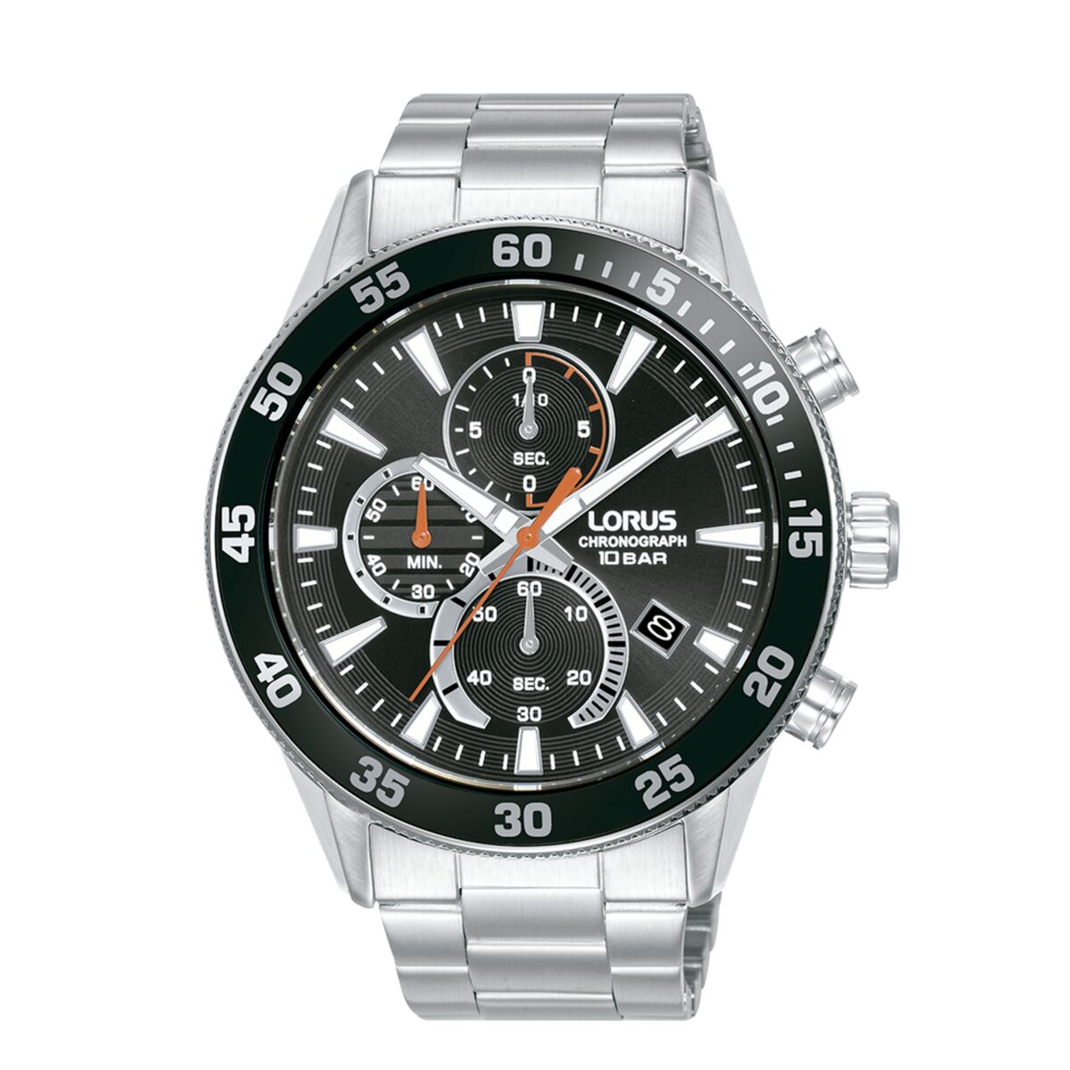 Lorus Men's Watch Lorus Rm321Jx9 Black Silver