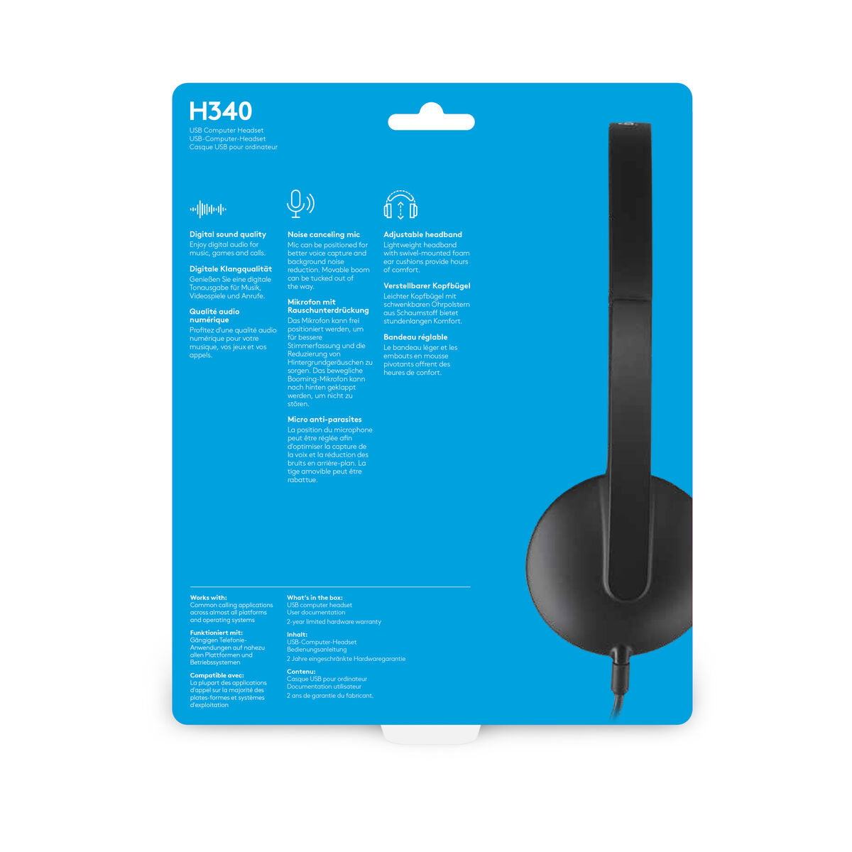 Logitech Headphones With Microphone Logitech 981-000475 Black