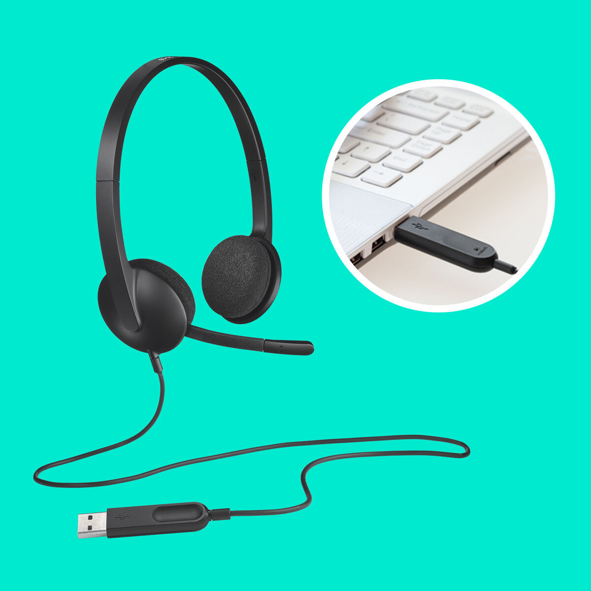 Logitech Headphones With Microphone Logitech 981-000475 Black