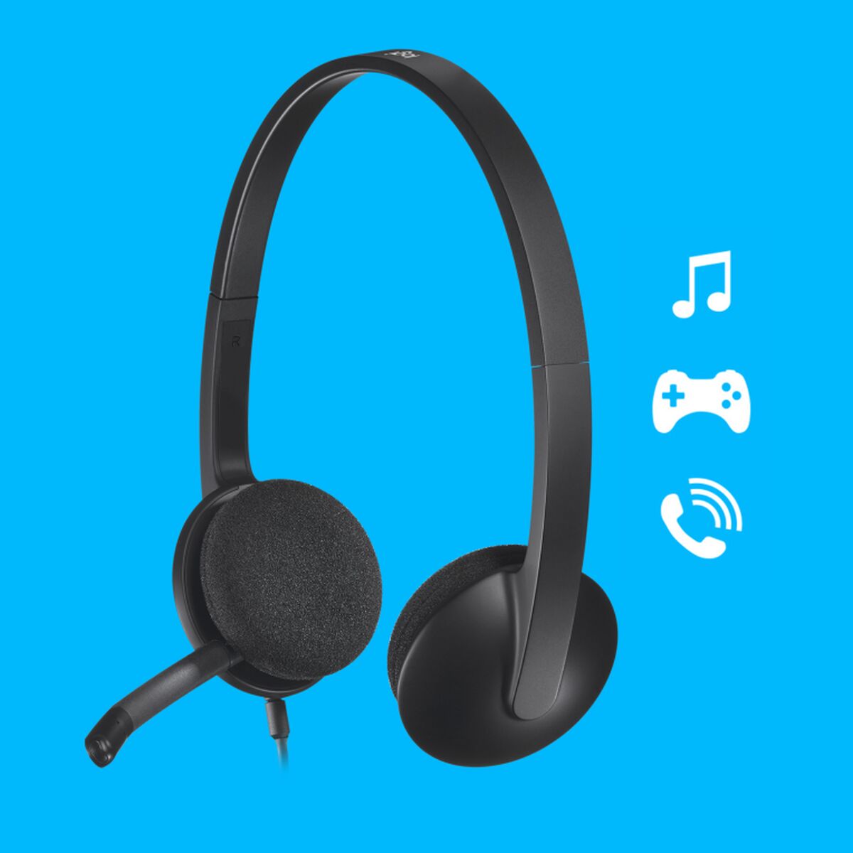 Logitech Headphones With Microphone Logitech 981-000475 Black