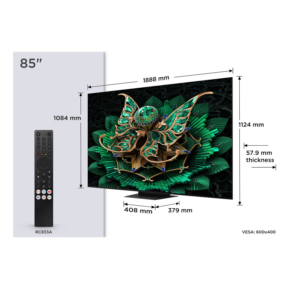 Tcl Smart Tv Tcl 85C7K 85" 4K Ultra Hd Hdr Qd Mini Led