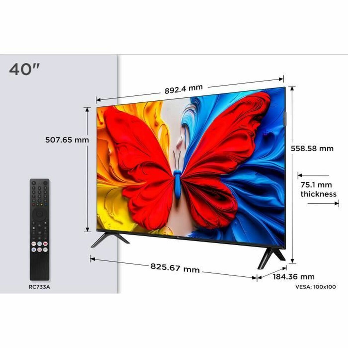 Tcl Smart Tv Tcl 40S51K 40" Qled 1920 X 1080 Px
