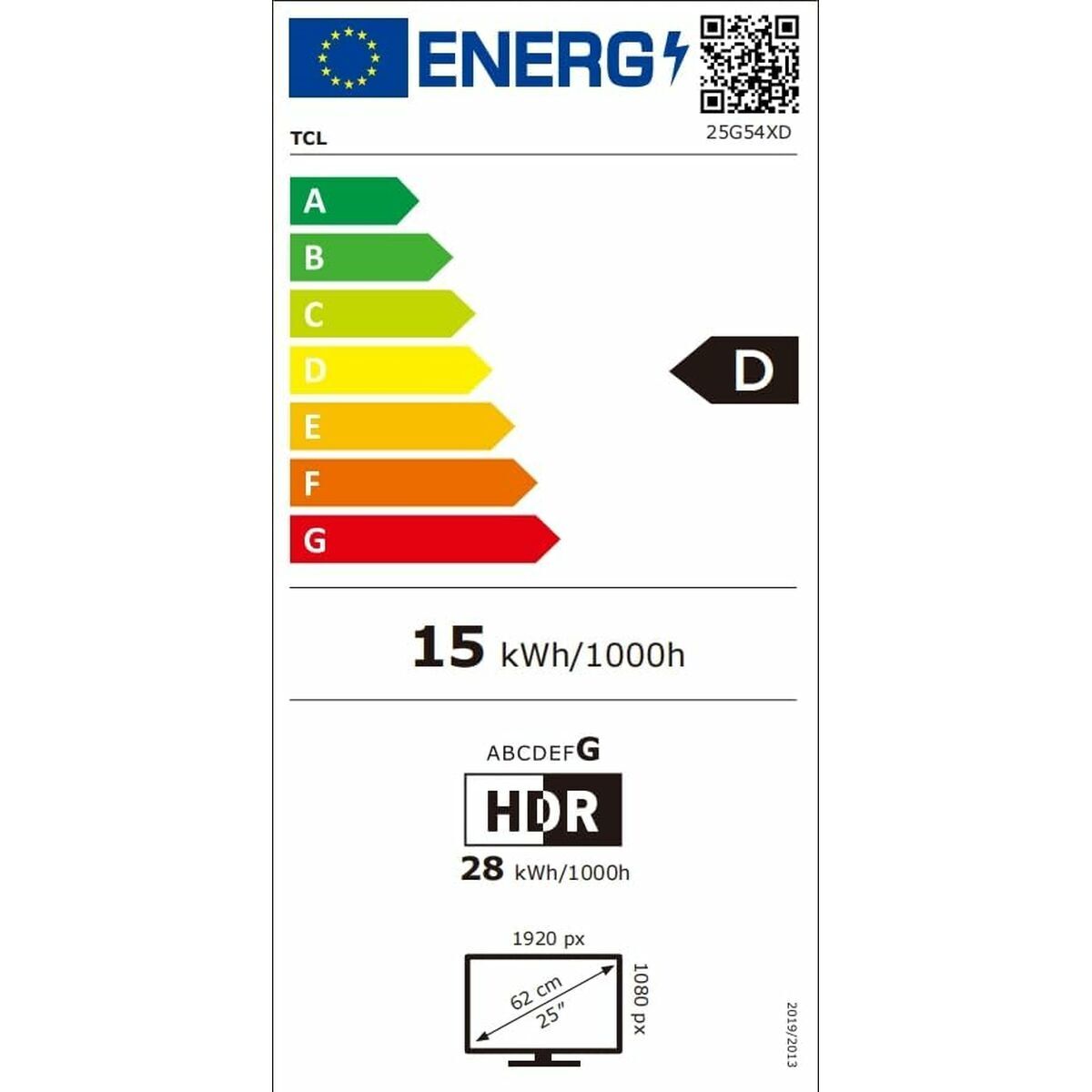 Tcl Monitor Tcl 25G54 25" Full Hd