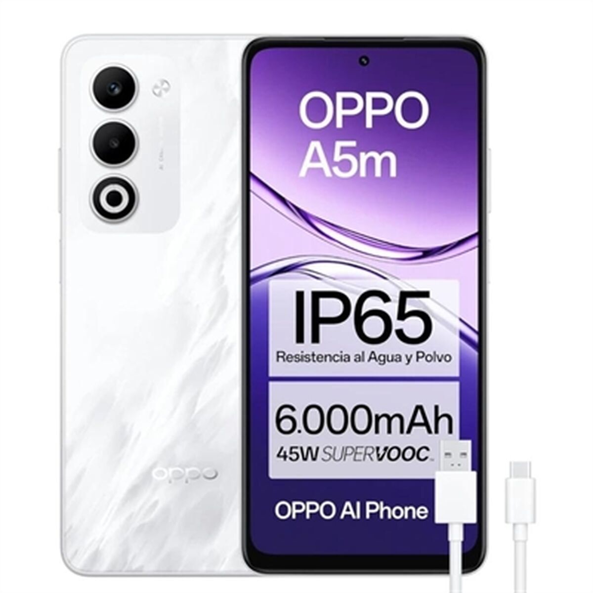 Oppo Smartphone Oppo A5M White 6,67" Octa Core 8 Gb Ram 256 Gb White