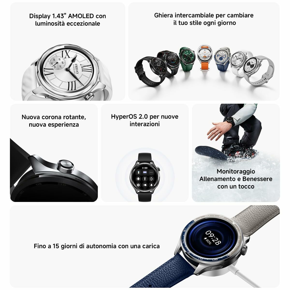 Xiaomi Smartwatch Xiaomi Watch S4 Silver 1,43"