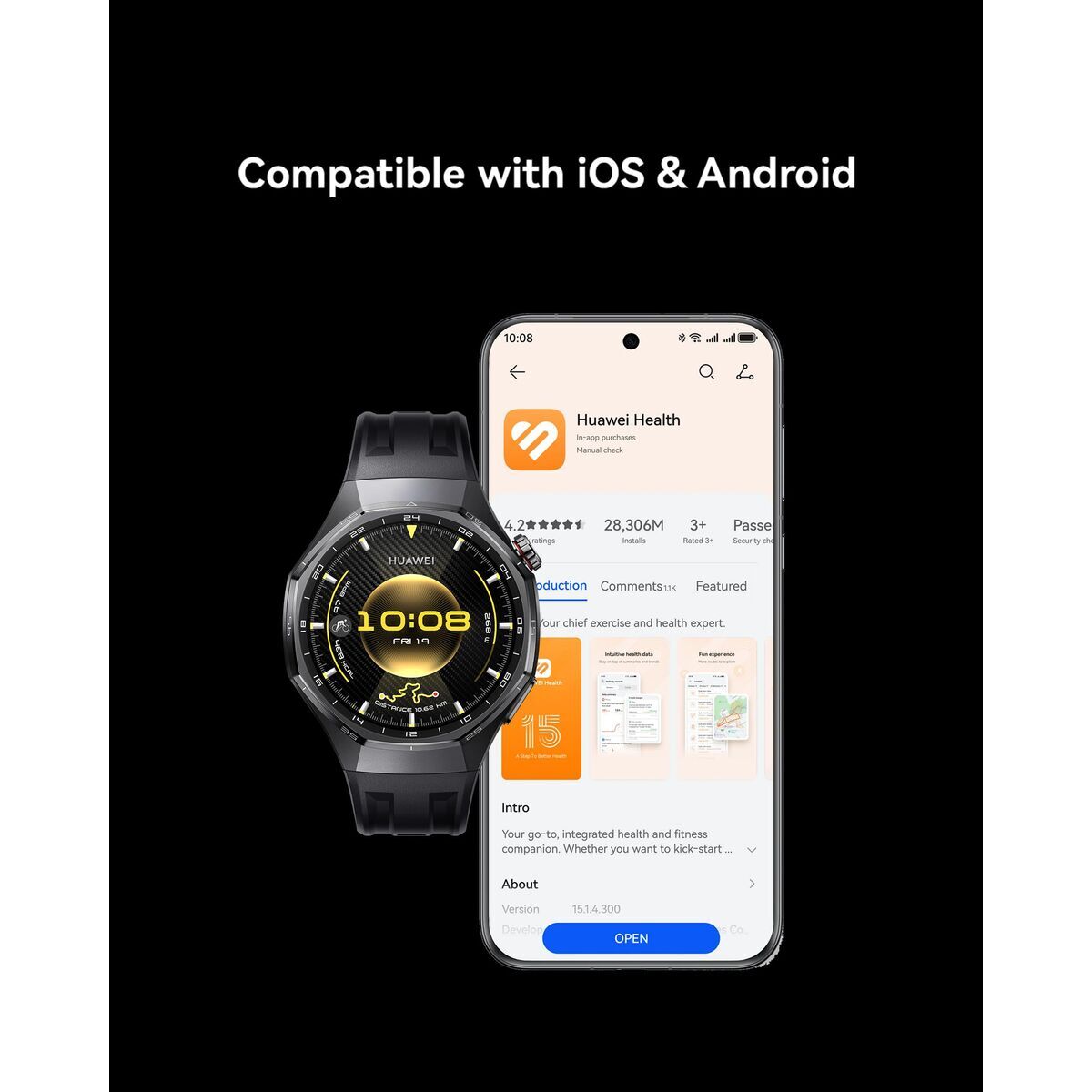 Huawei Smartwatch Huawei Watch Gt 6 Pro 46Mm Atum-B29M Brown 1,47" 46 Mm Ø 46 Mm