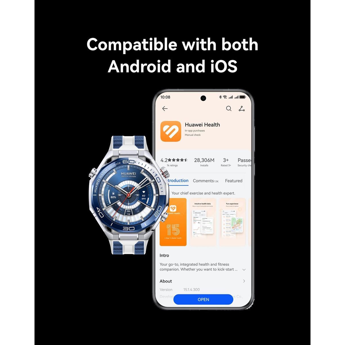 Huawei Smartwatch Huawei Watch Ultimate 2 Black 1,5" 46 Mm Ø 48 Mm