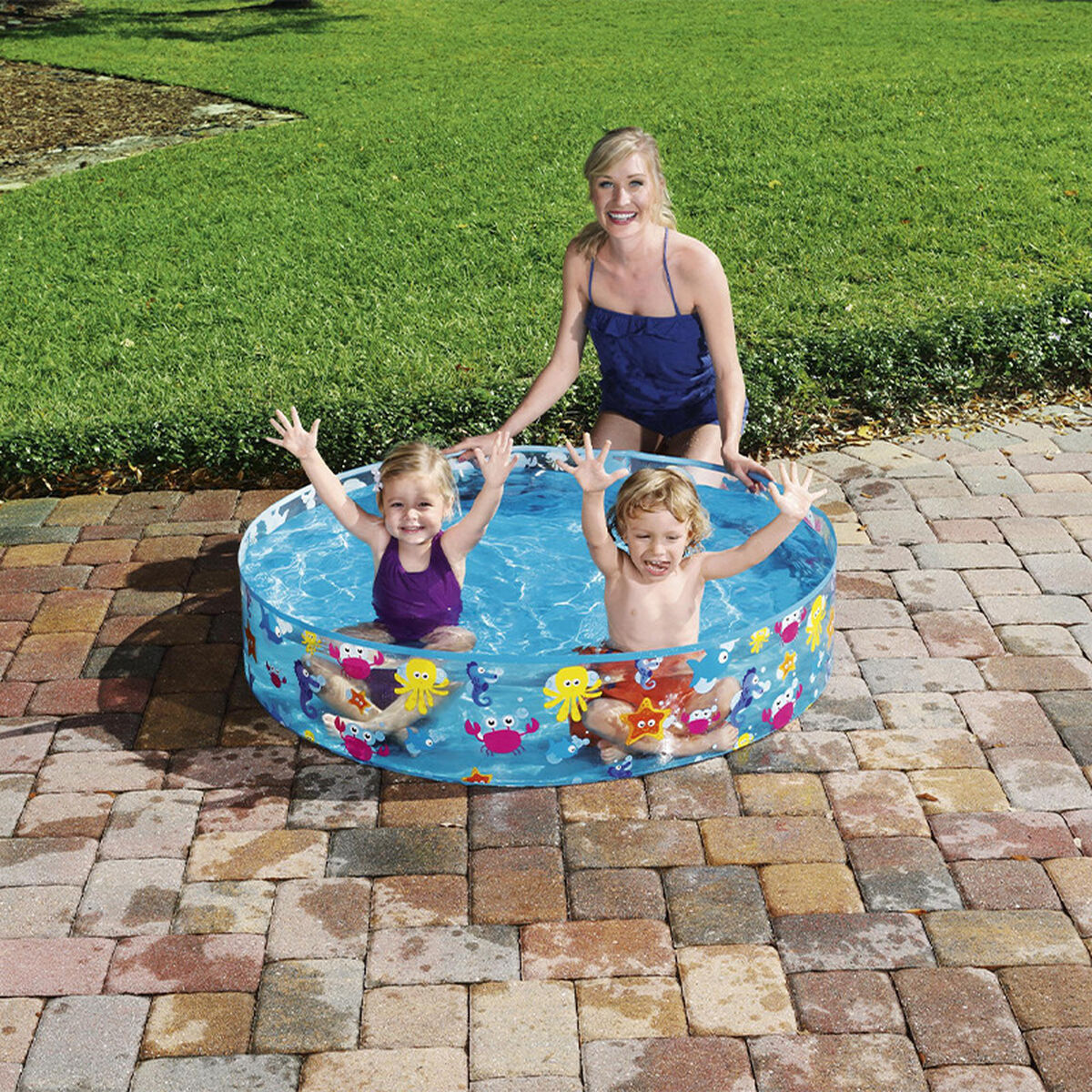 Bestway Inflatable Paddling Pool For Children Bestway 25 X 121 X 121 Cm 122 X 122 X 25 Cm