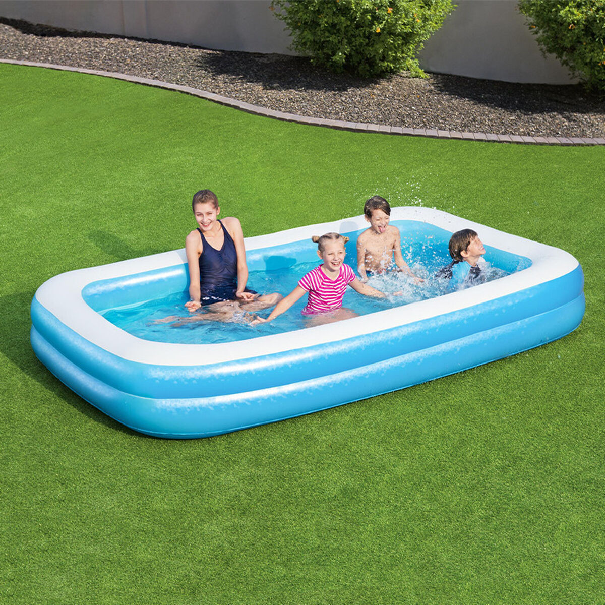 Bestway Inflatable Paddling Pool For Children Bestway Multicolour 305 X 183 X 46 Cm
