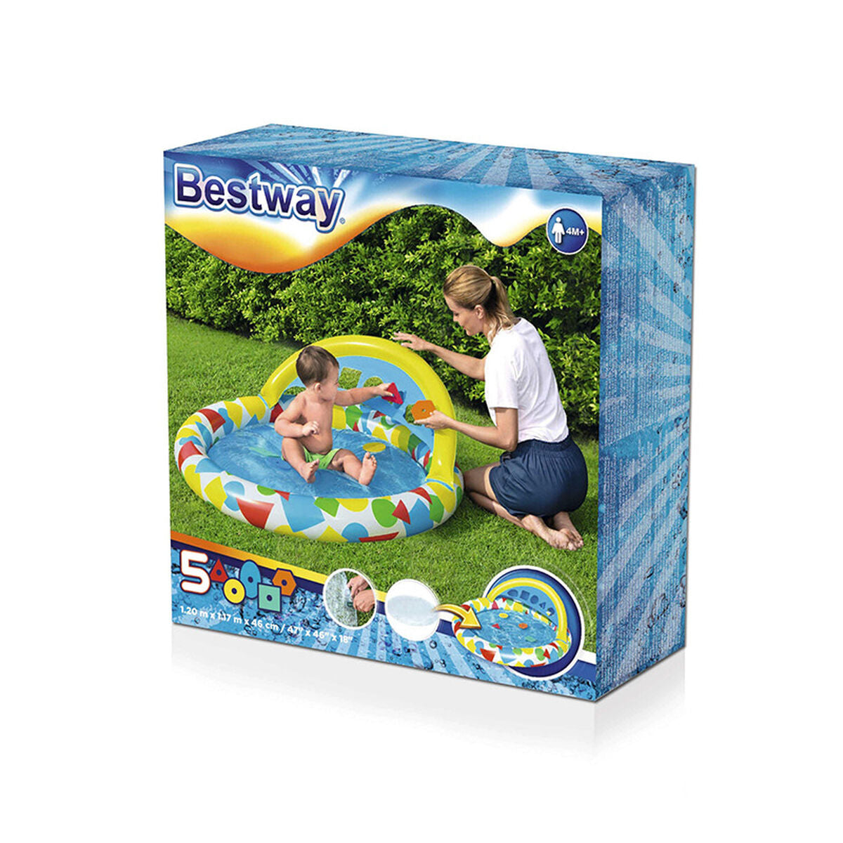 Bestway Inflatable Paddling Pool For Children Bestway 120 X 117 X 46 Cm 45 L