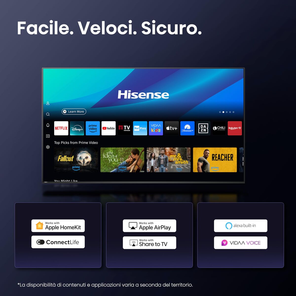 Hisense Smart Tv Hisense 65E7Q Pro 4K Ultra Hd 65" Led Hdr D-Led Qled