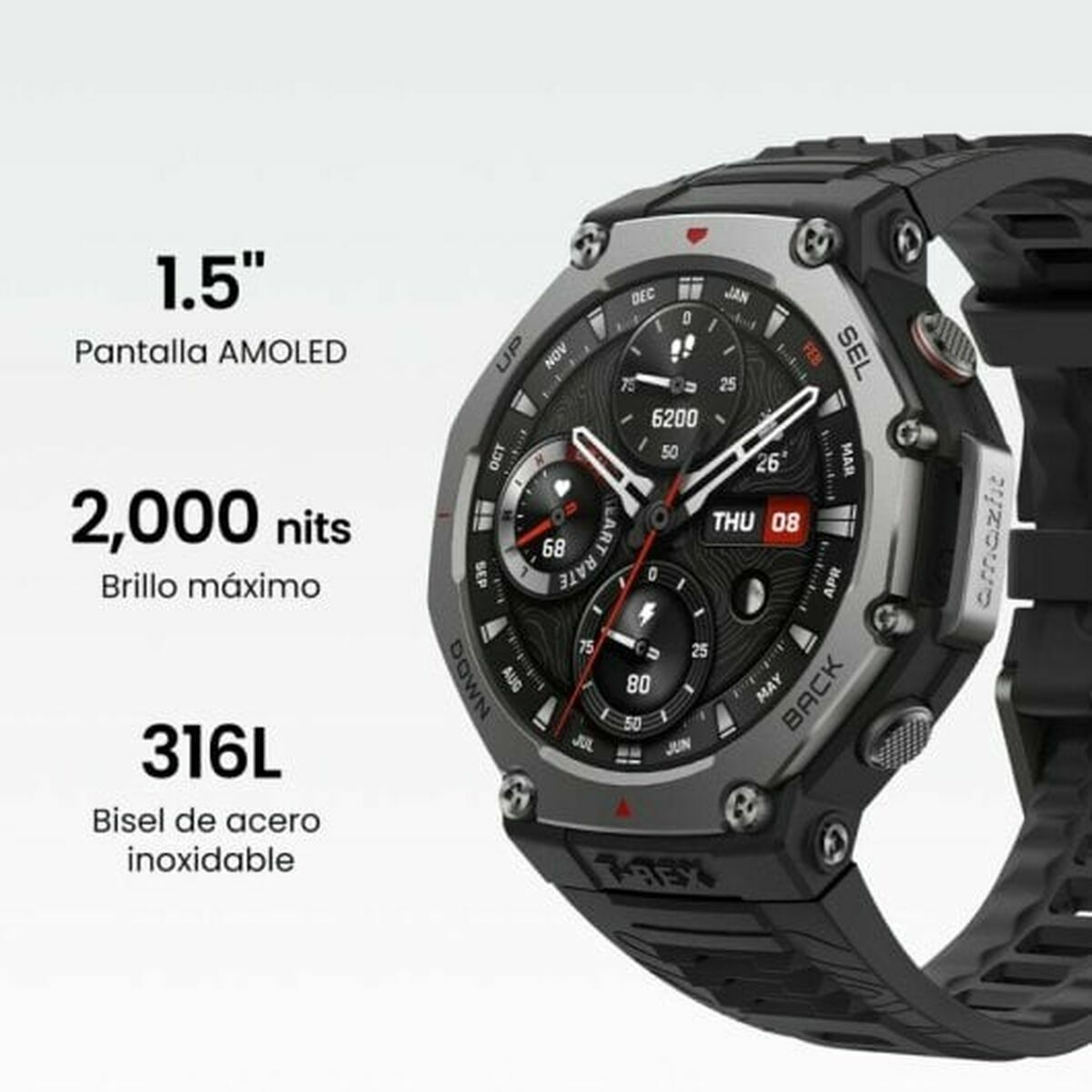 Amazfit Smartwatch Amazfit W2323Gl1N Black 1,5"