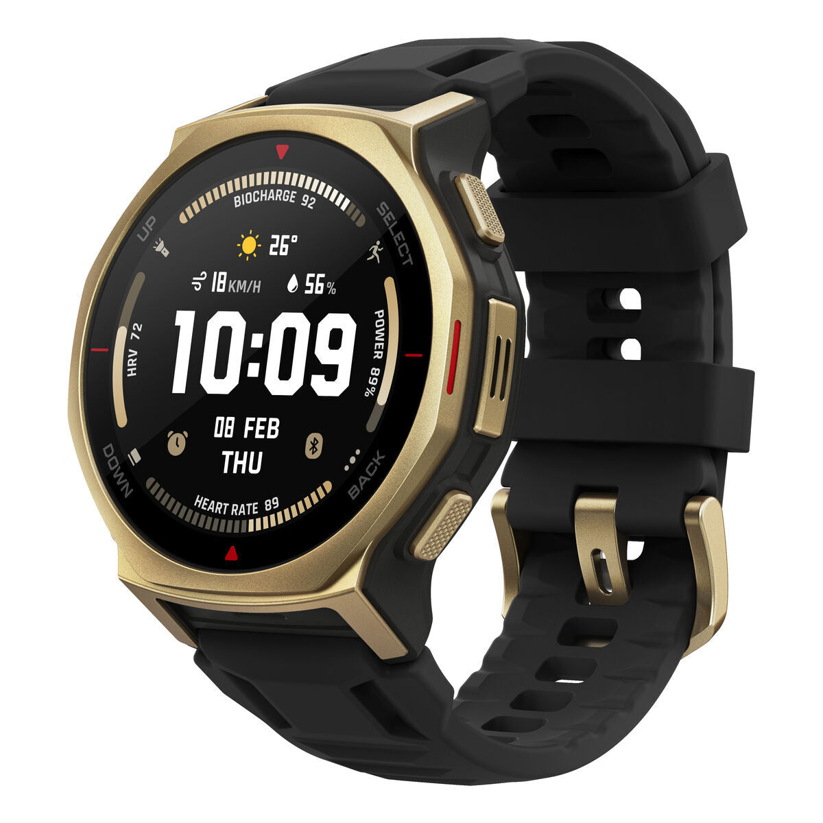 Amazfit Smartwatch Amazfit W2548Gl1N Black Golden Ø 44 Mm