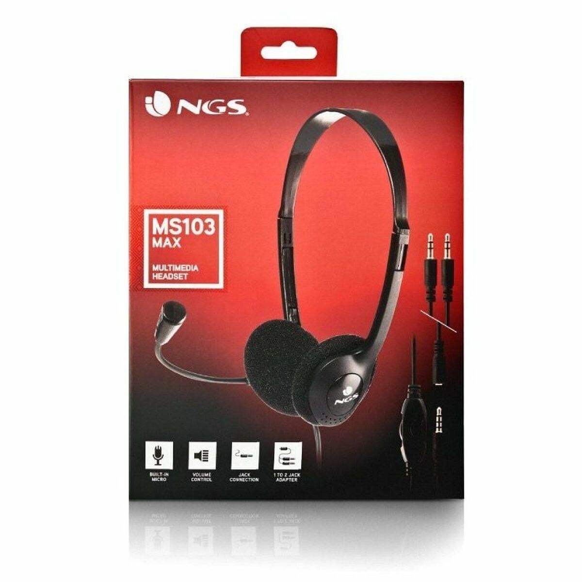 Ngs Headphones With Microphone Ngs Ms103Max Black