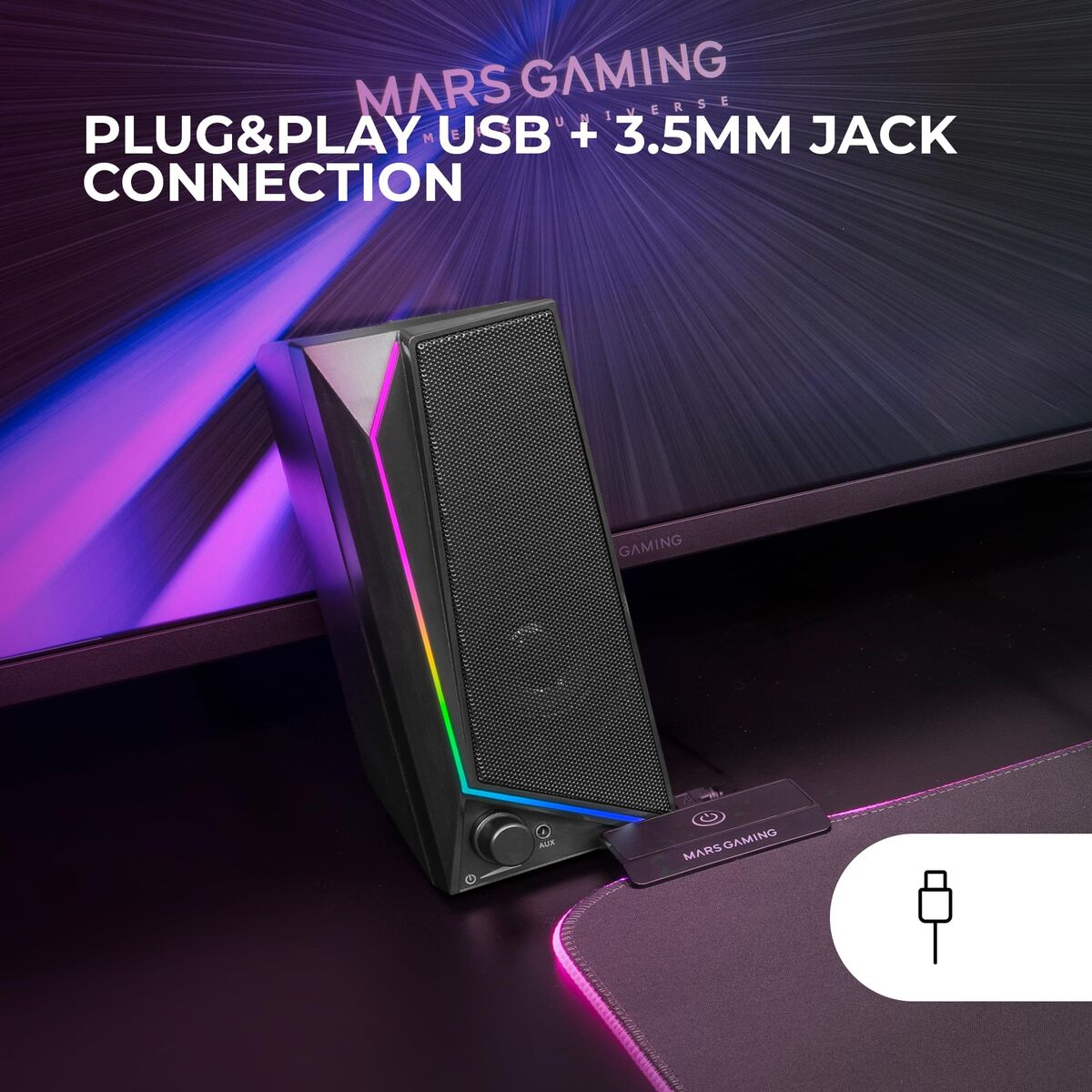 Mars Gaming Pc Speakers Mars Gaming Ms72 Black 15 W 4 W