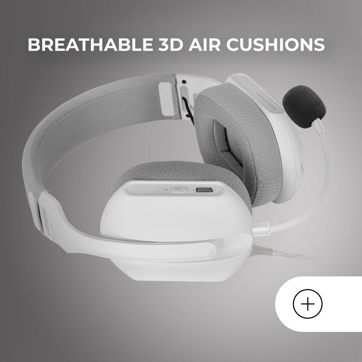 Mars Gaming Headphones With Microphone Mars Gaming Mhprow White