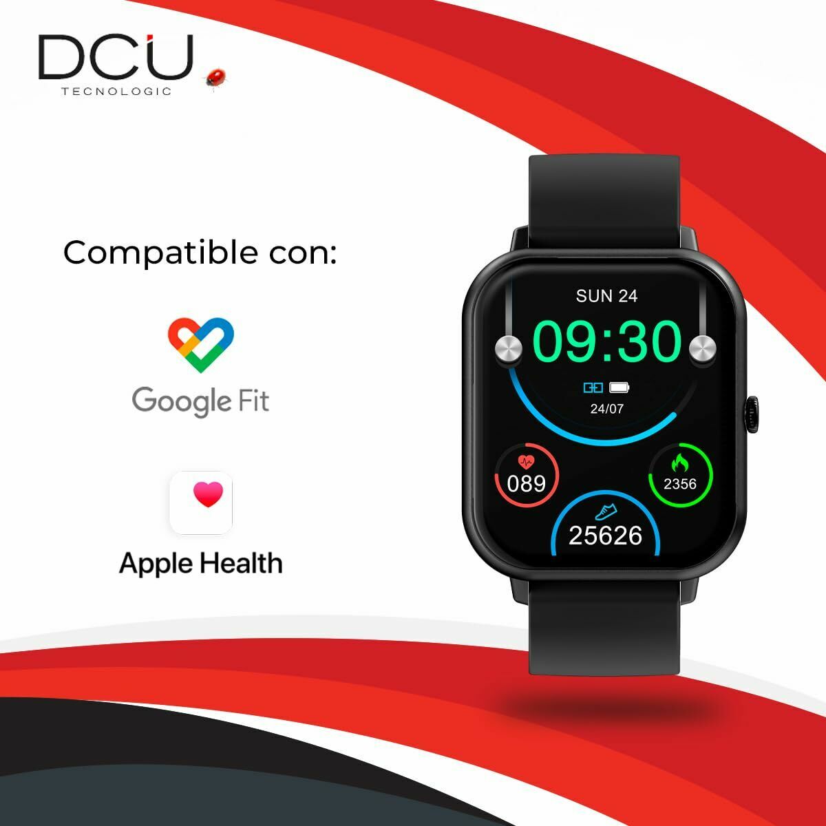 Dcu Tecnologic Smartwatch Dcu Curved Glass Pro 1,83" Black