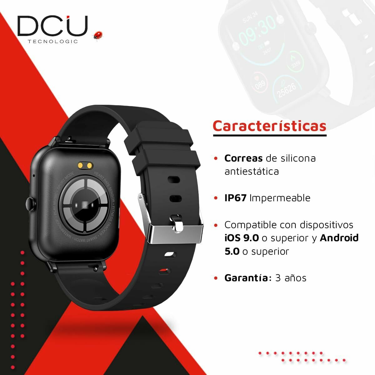 Dcu Tecnologic Smartwatch Dcu Curved Glass Pro 1,83" Black