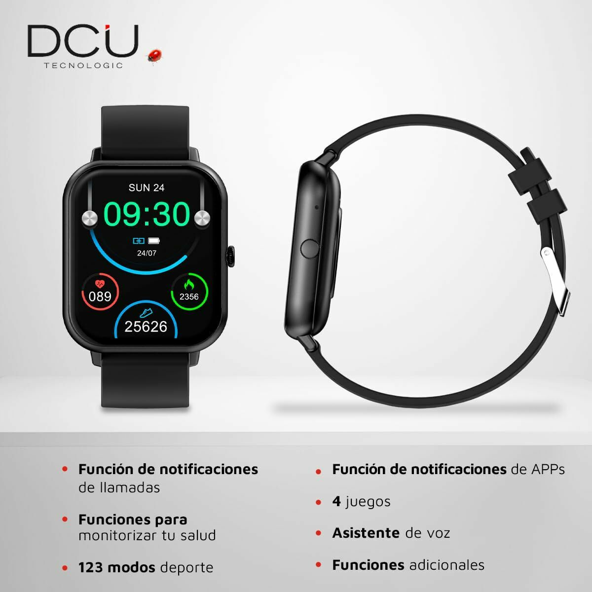 Dcu Tecnologic Smartwatch Dcu Curved Glass Pro 1,83" Black