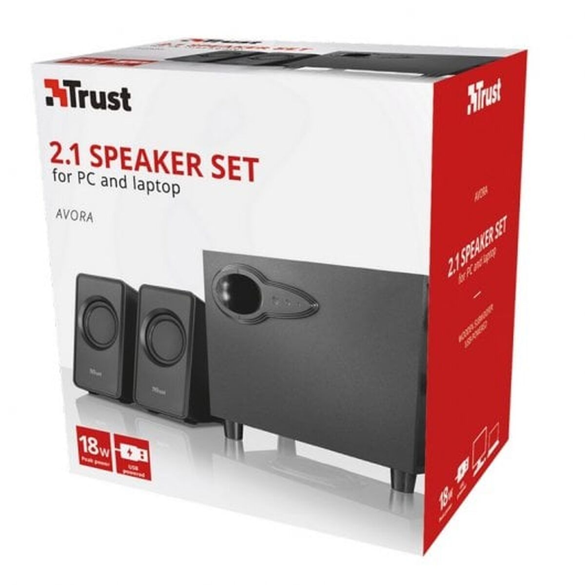 Trust Pc Speakers Trust Avora 2.1 Black