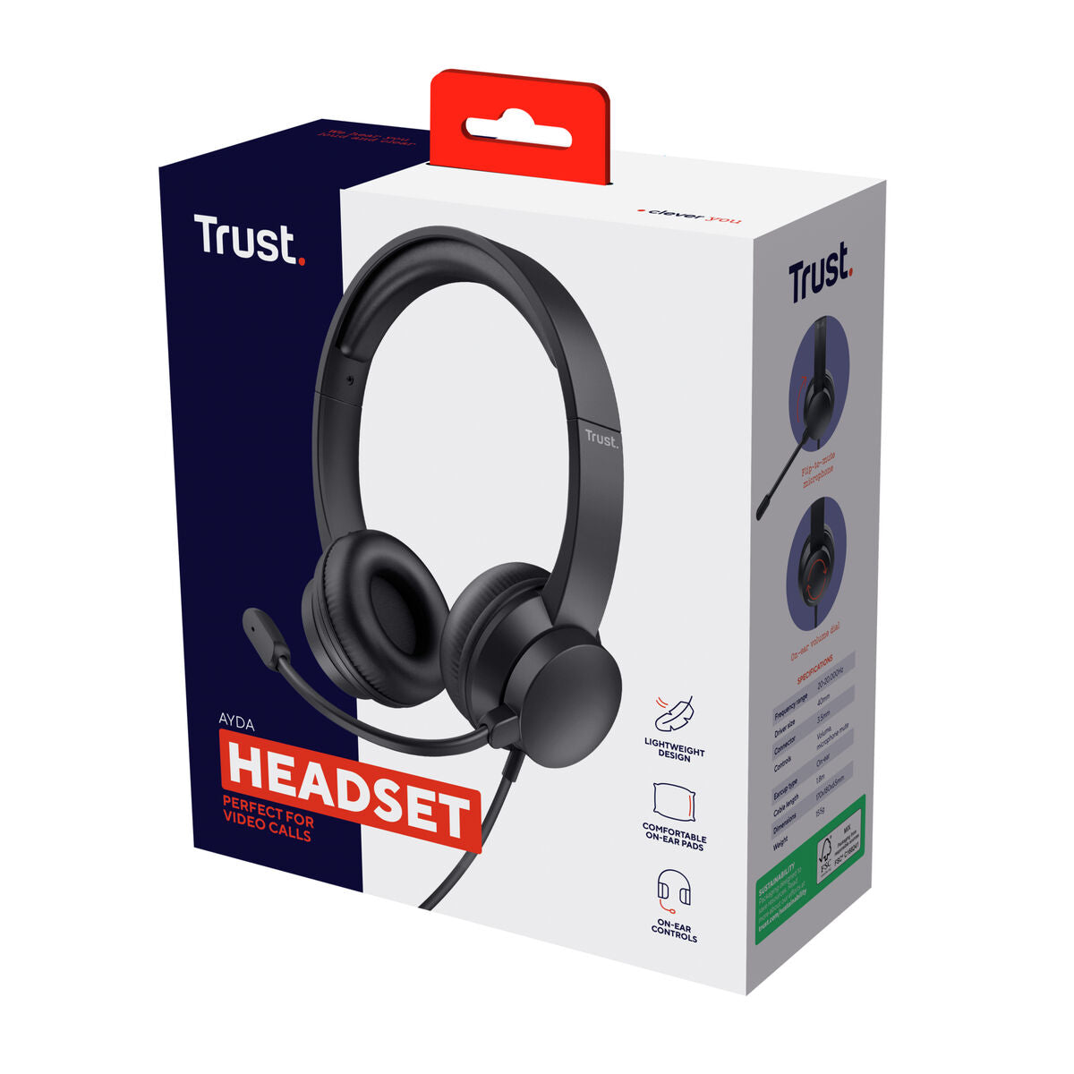 Trust Headphones With Microphone Trust 25087 Black