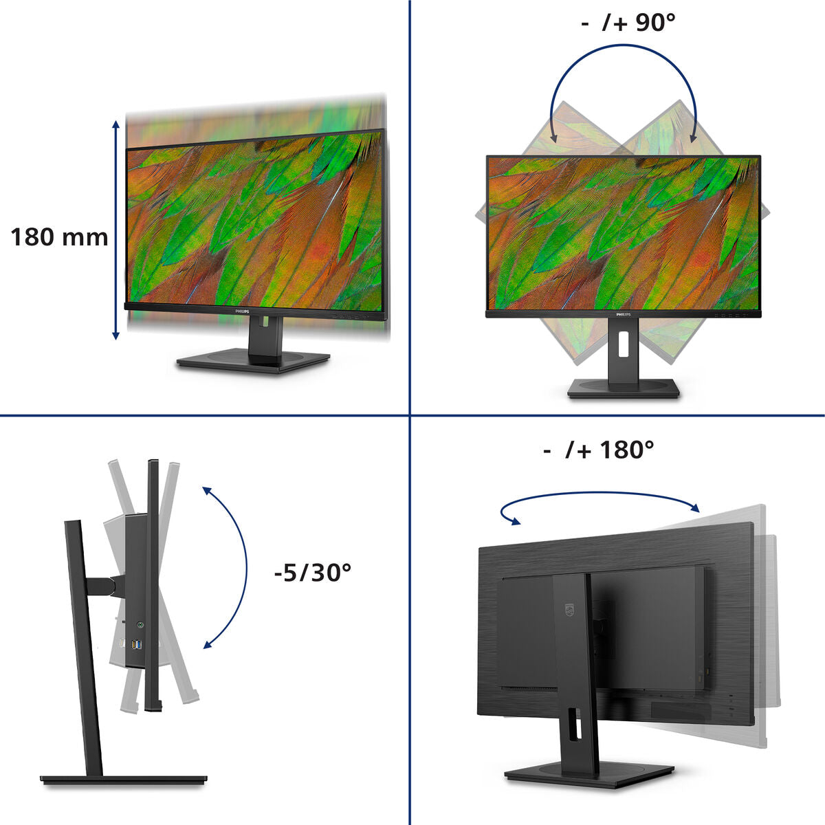 Philips Monitor Philips 32B1U3900/00 4K Ultra Hd 32"