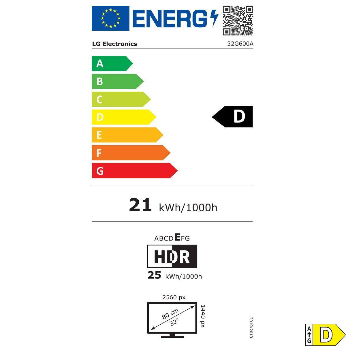 Lg Gaming Monitor Lg 32G600A-B Quad Hd 32"