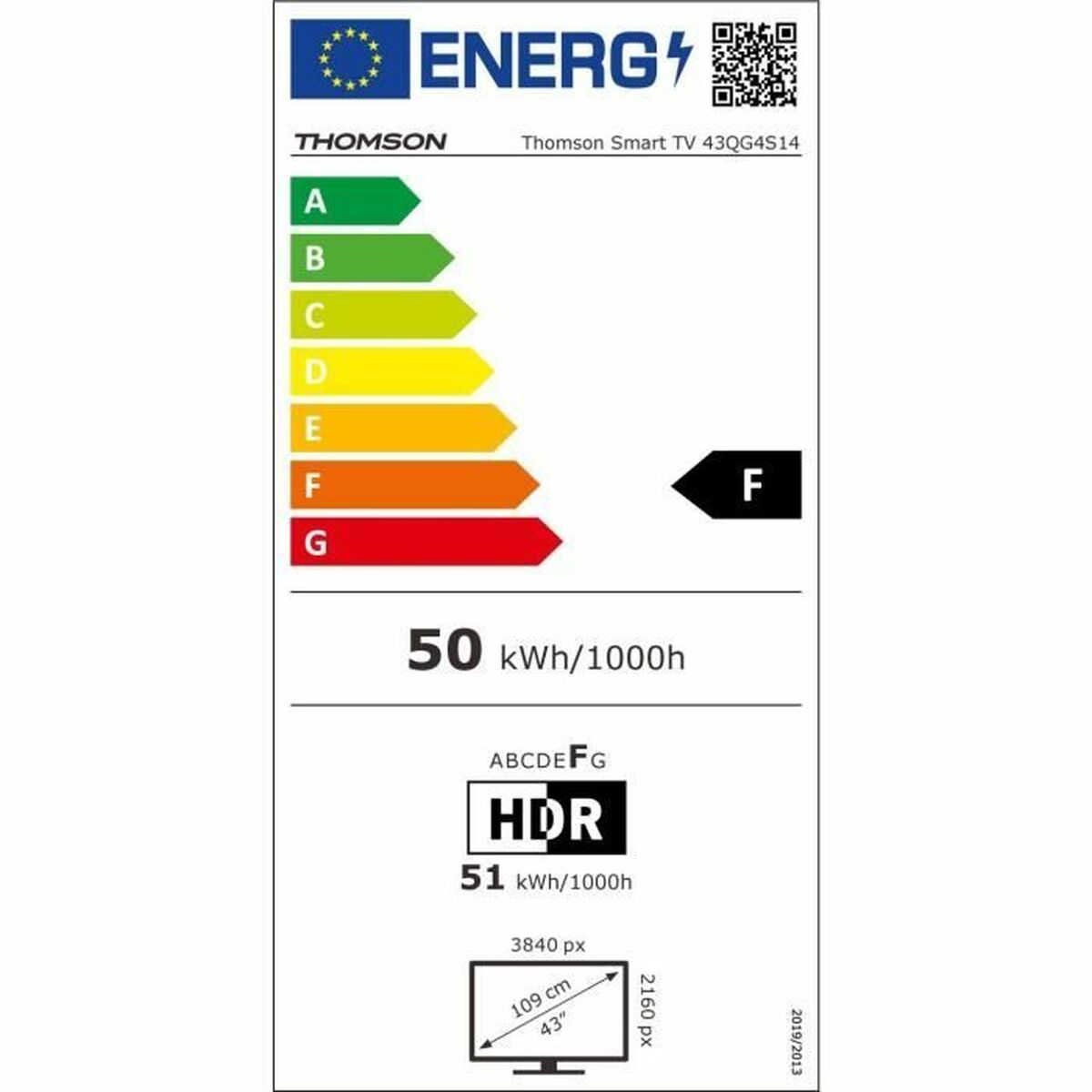 Thomson Smart Tv Thomson 43Qg4S14 43" Qled 4K Ultra Hd