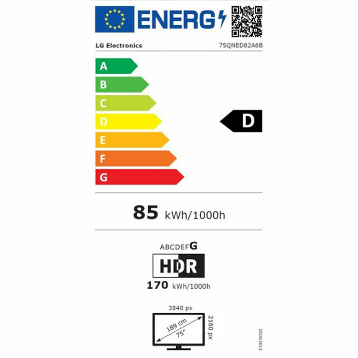 Lg Smart Tv Lg 75Qned82A6B 75" 4K Ultra Hd Led Hdr Edge-Led Qned