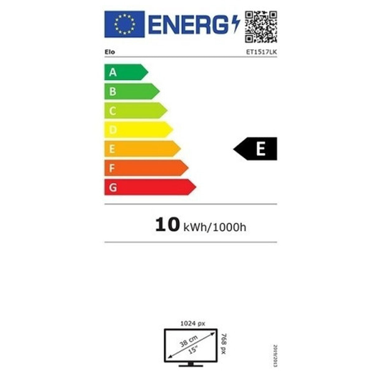 Elo Touch Systems Monitor Elo Touch Systems Et1517L-7Cwb 15" Lcd 50-60 Hz